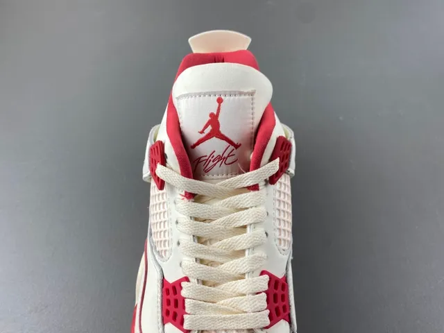 Air Jordan 4 White Red Basketball Shoes 6