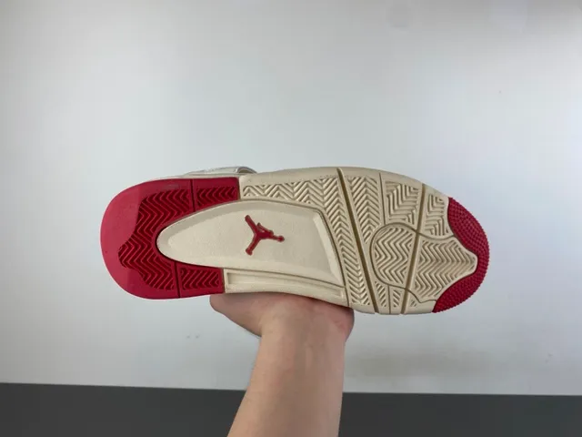 Air Jordan 4 White Red Basketball Shoes 9