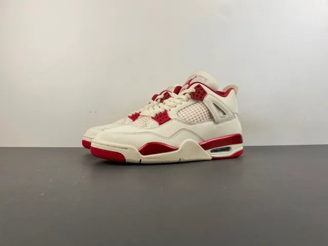 Air Jordan 4 White Red Basketball Shoes 10