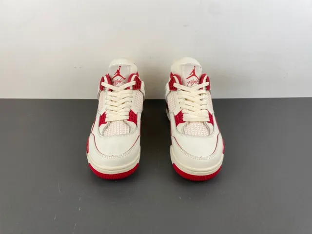 Air Jordan 4 White Red Basketball Shoes 11