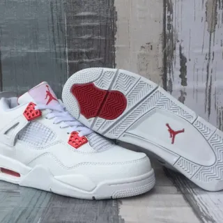 Air Jordan 4 White Red Basketball Shoes