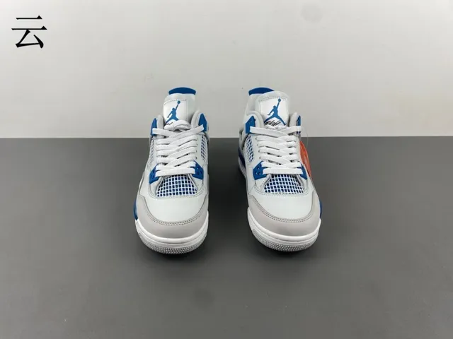 Air Jordan 4 White Royal Blue Basketball Shoes 3