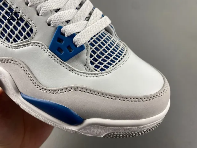 Air Jordan 4 White Royal Blue Basketball Shoes 5