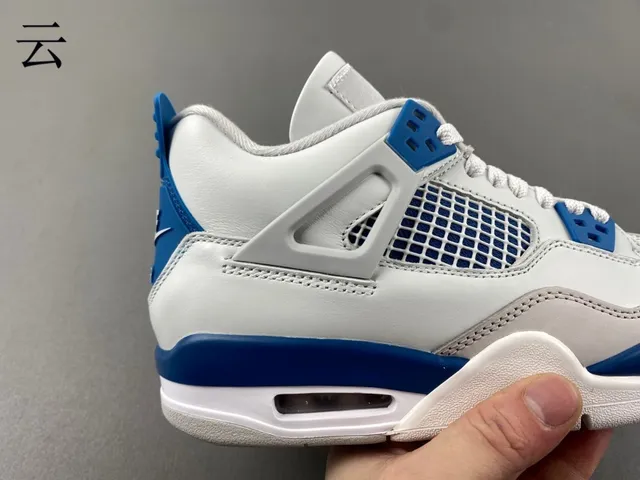 Air Jordan 4 White Royal Blue Basketball Shoes 6
