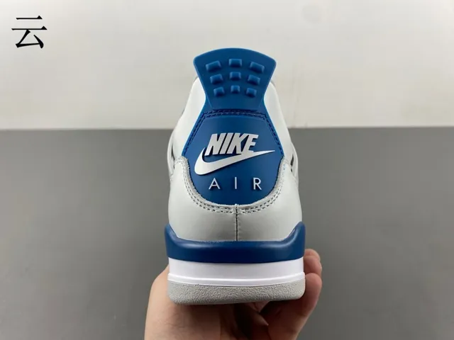 Air Jordan 4 White Royal Blue Basketball Shoes 7