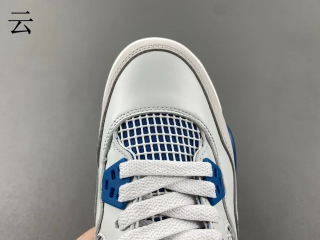 Air Jordan 4 White Royal Blue Basketball Shoes 8