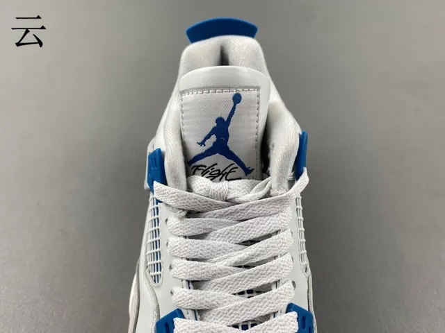 Air Jordan 4 White Royal Blue Basketball Shoes 9