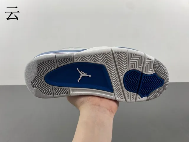 Air Jordan 4 White Royal Blue Basketball Shoes 12