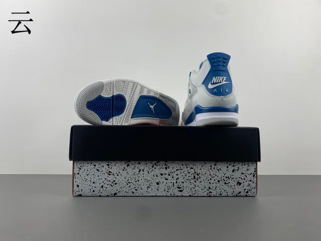 Air Jordan 4 White Royal Blue Basketball Shoes 16