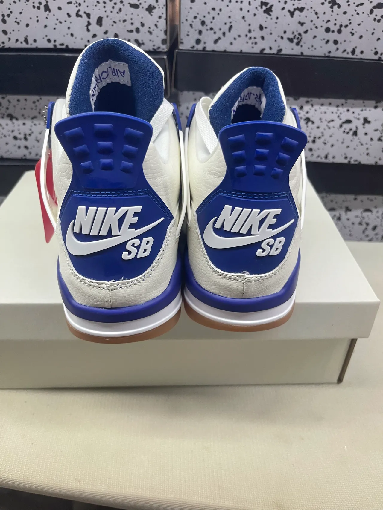 Air Jordan 4 White Royal Blue Basketball Shoes 6