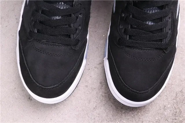 Air Jordan 5 Tênis de Basquete Preto Branco Azul Claro 5