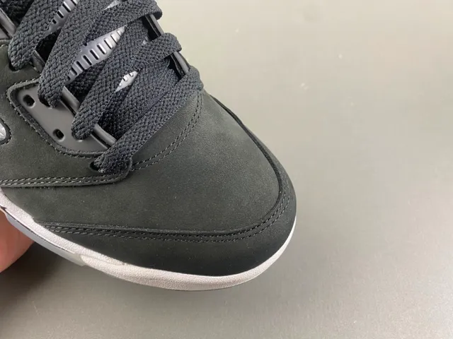 Air Jordan 5 Black White Suede Basketball Shoes 2