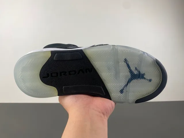 Air Jordan 5 Black White Suede Basketball Shoes 9
