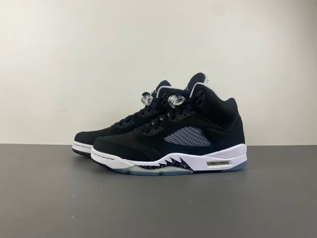 Air Jordan 5 Black White Suede Basketball Shoes 10