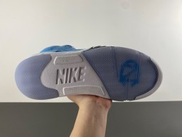 Air Jordan 5 Light Blue Suede Mesh High-Top Basketball Shoes 9