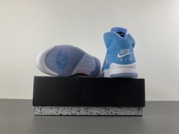 Air Jordan 5 Light Blue Suede Mesh High-Top Basketball Shoes 16