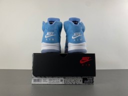 Air Jordan 5 Light Blue Suede Mesh High-Top Basketball Shoes 17