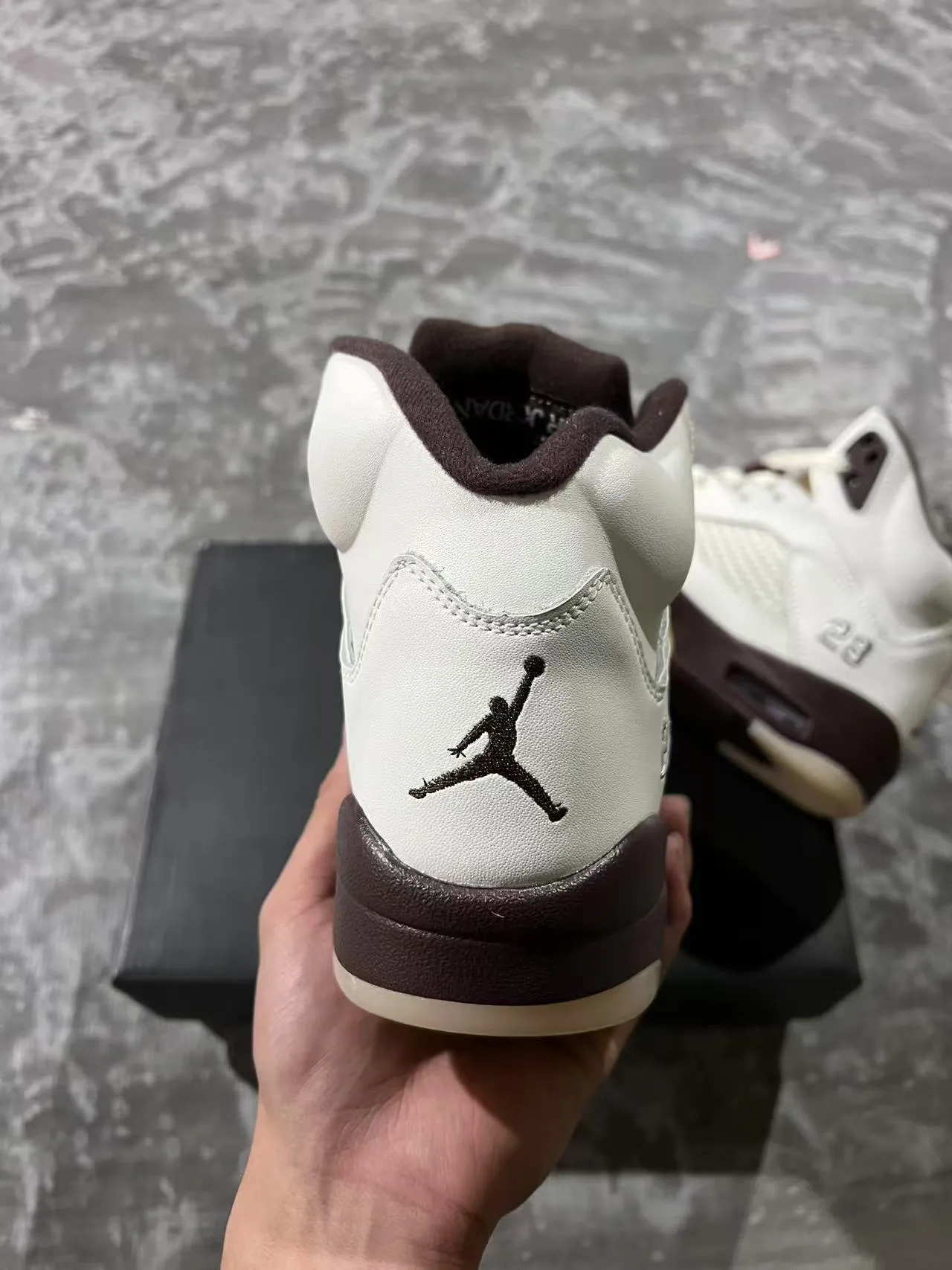 Air Jordan 5 Off-White Burgundy Gold Lightning Bolt Basketball Shoes 9