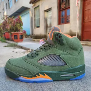Air Jordan 5 橄榄绿火焰橙篮球鞋