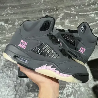 Air Jordan 5 Pan Amé Dark Gray Pink Basketball Shoes