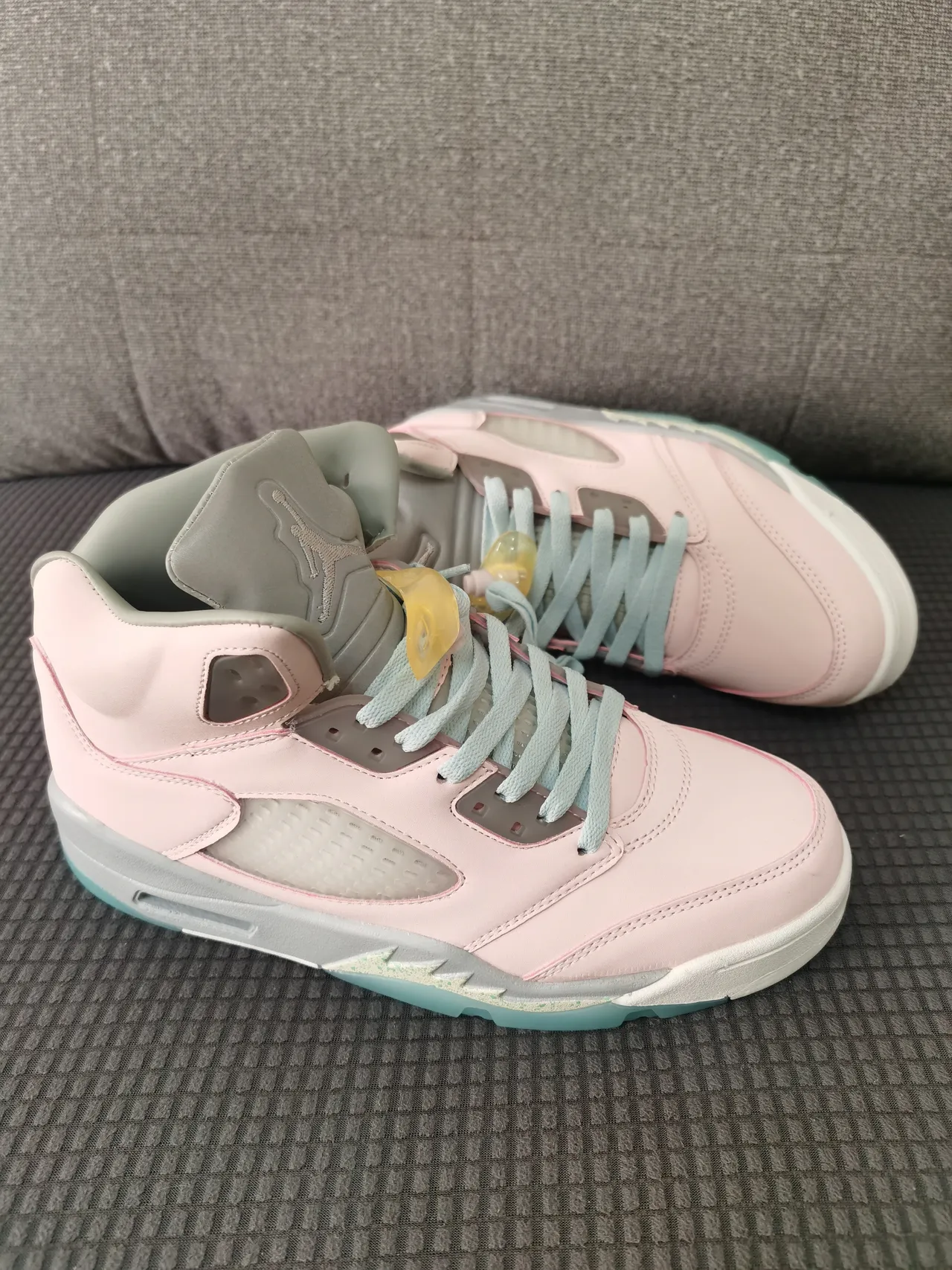 Air Jordan 5 Pink and Mint Green Basketball Shoes 5