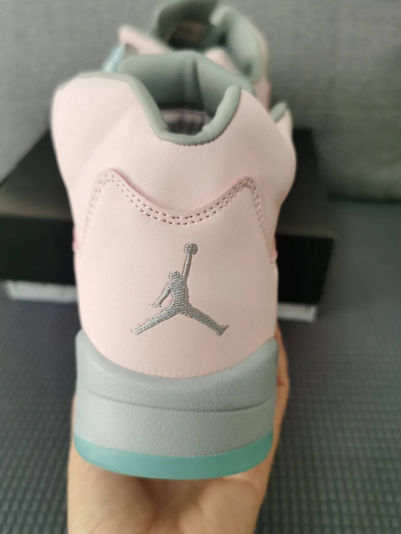 Air Jordan 5 Pink and Mint Green Basketball Shoes 7