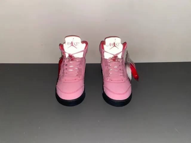Air Jordan 5 rose noir rouge Awake NY chaussures de basketball 12