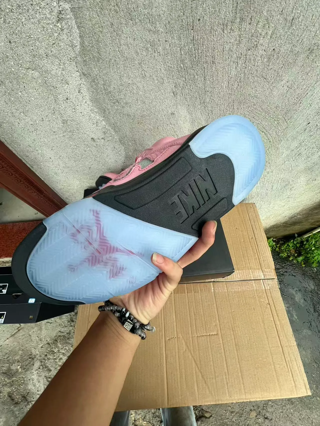 Air Jordan 5 Pink Black Red NY Basketball Shoes 6