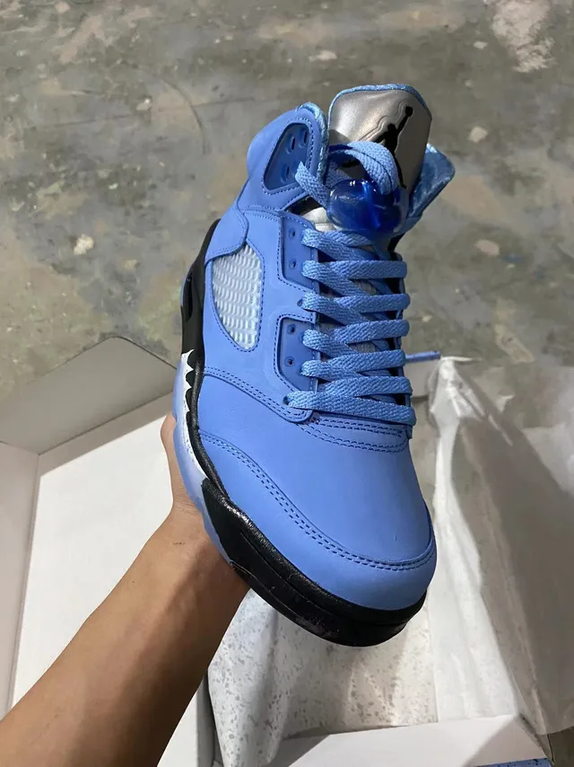 Air Jordan 5 University Blue Black Basketball Shoes 2