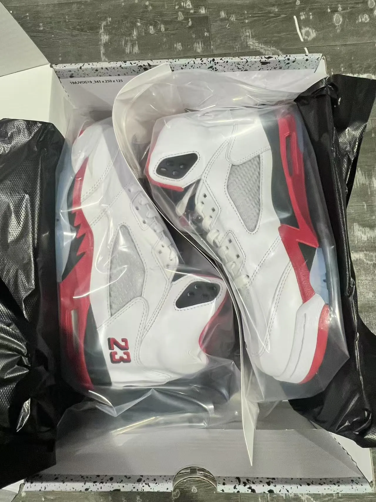 Air Jordan 5 White Red Black Basketball Shoes 10