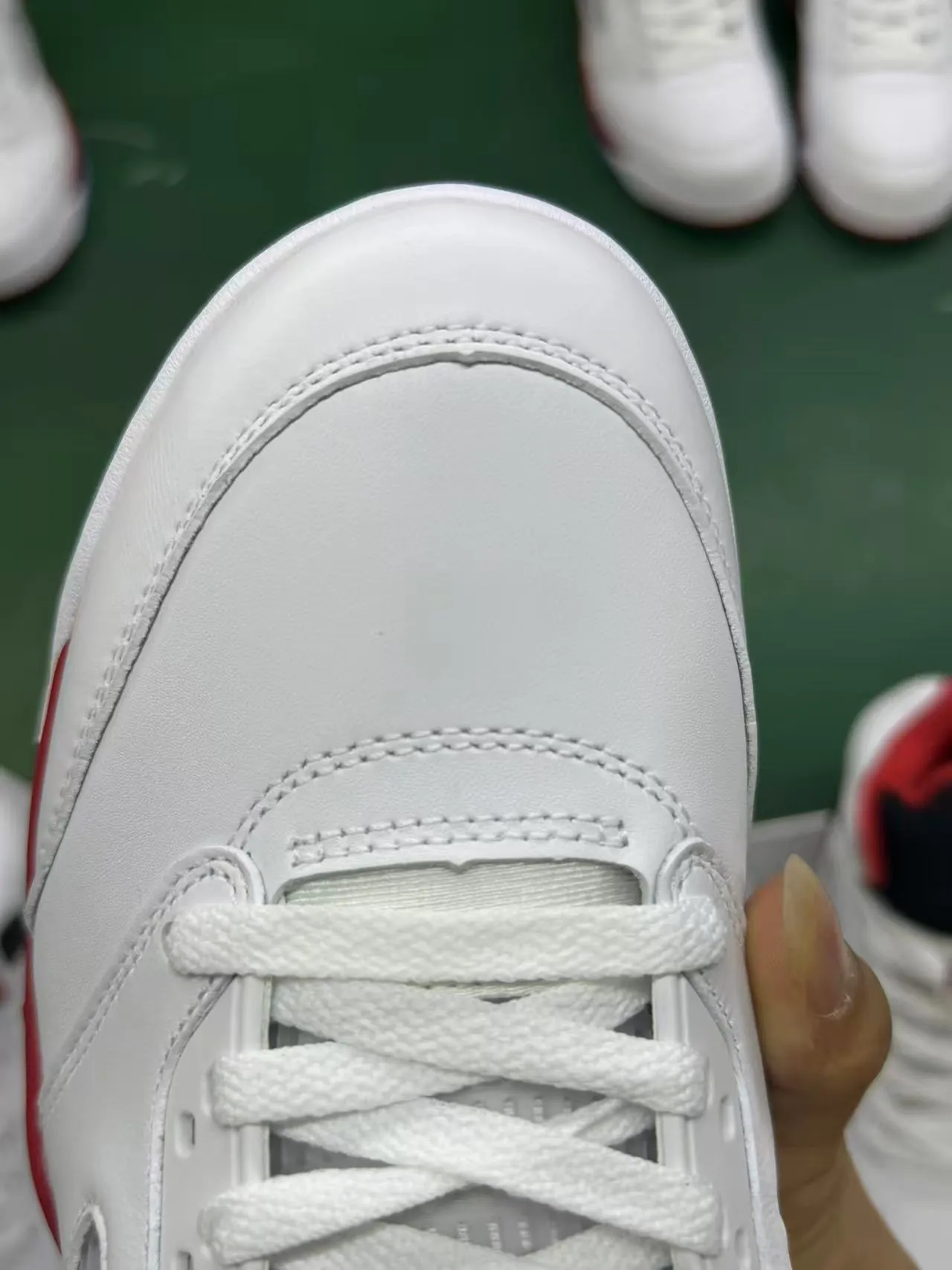Air Jordan 5 White Red Black Basketball Shoes 13