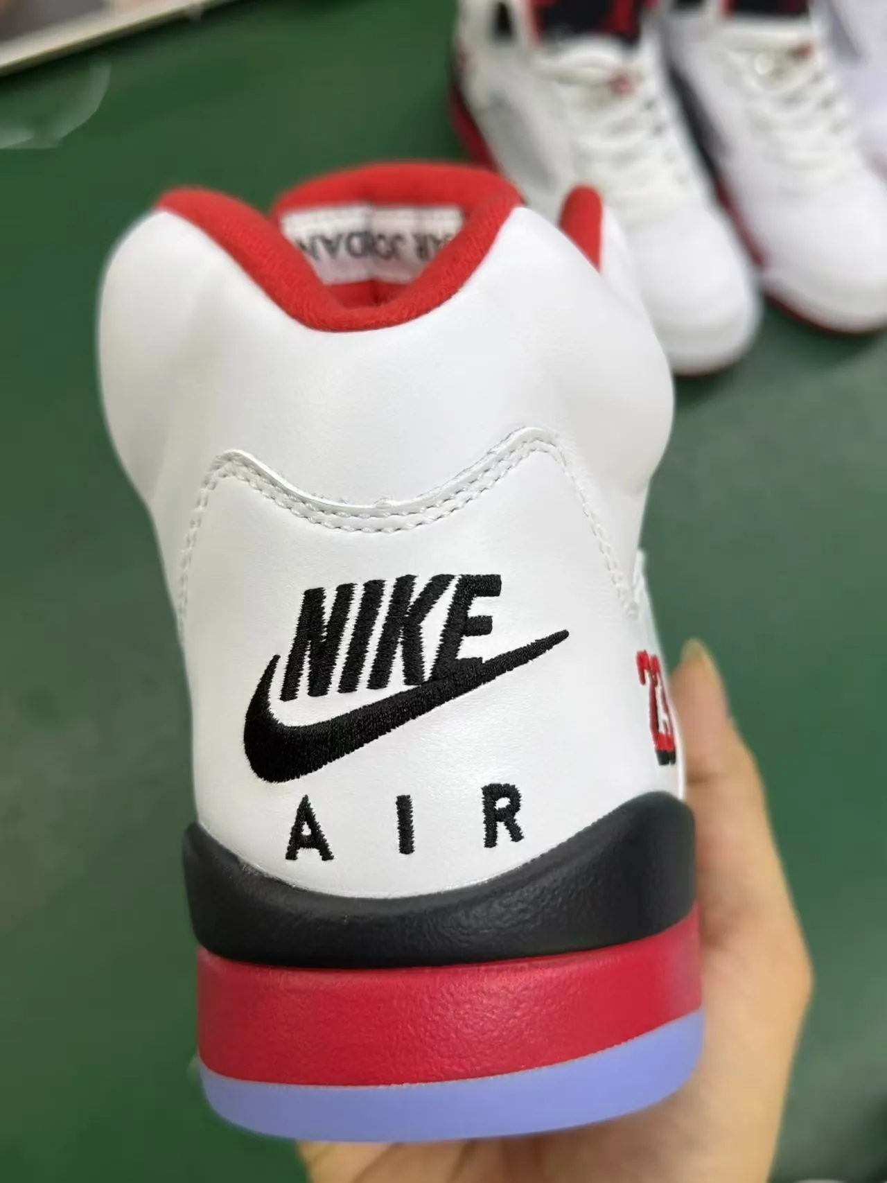 Air Jordan 5 White Red Black Basketball Shoes 15