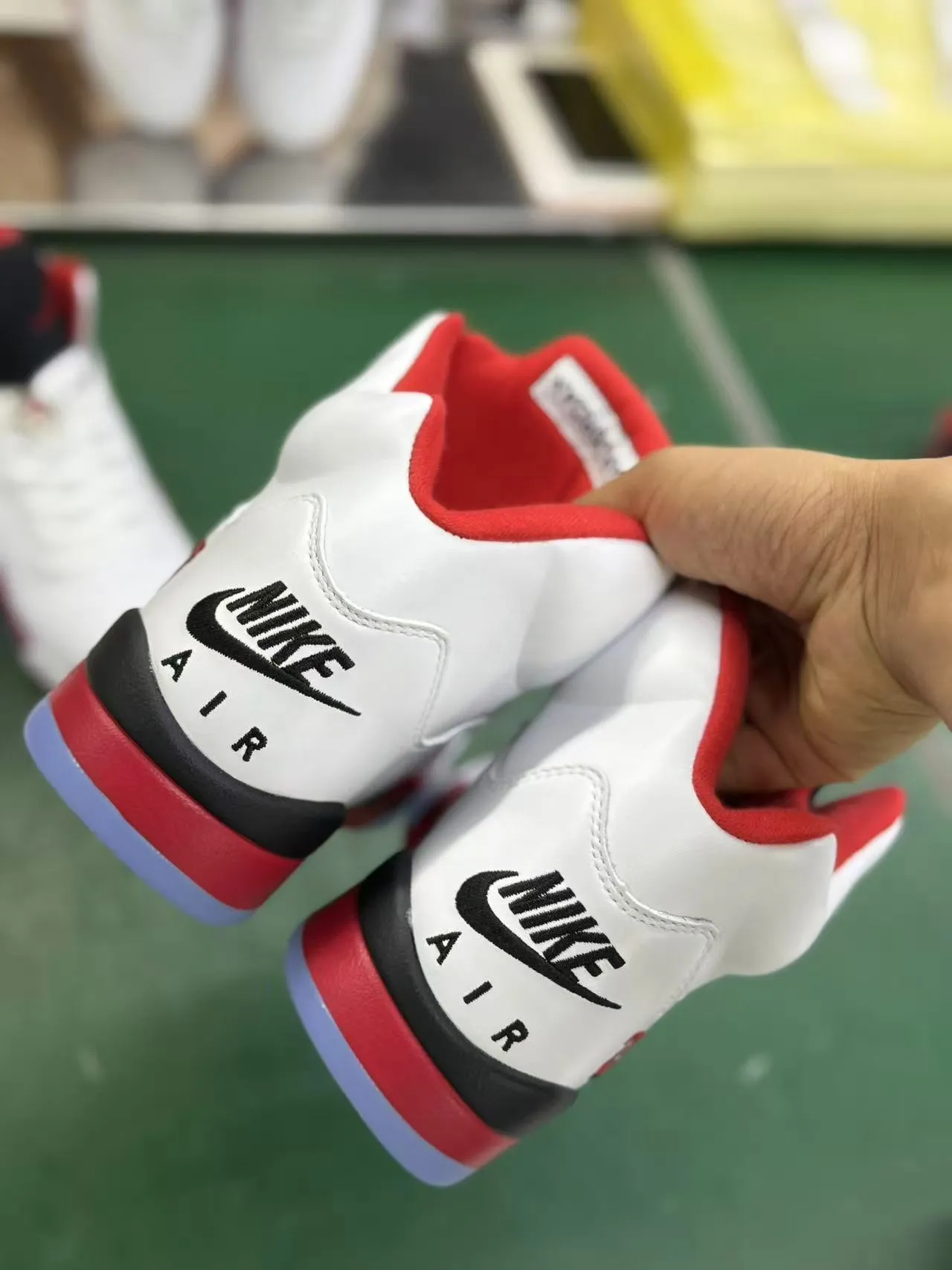 Air Jordan 5 White Red Black Basketball Shoes 19