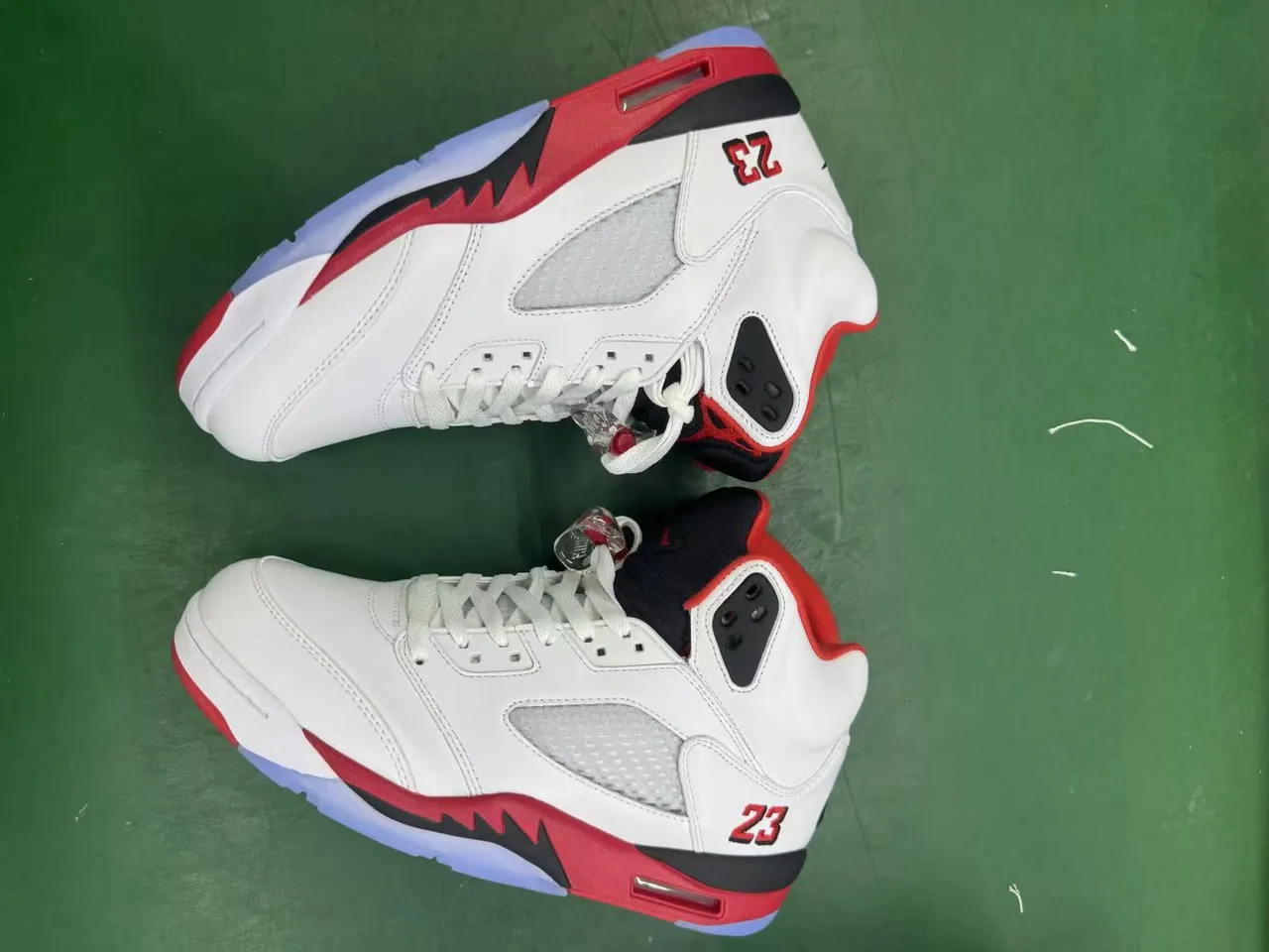 Air Jordan 5 White Red Black Basketball Shoes 20