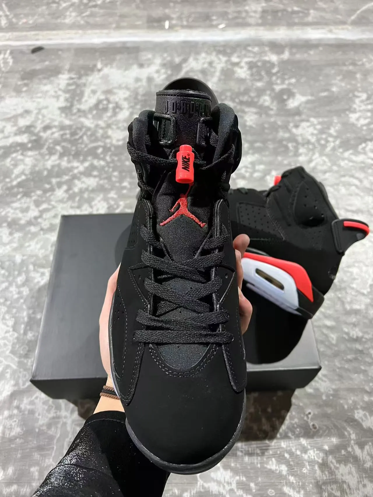 Air Jordan 6 Black Red Ice Basketball Shoes 3