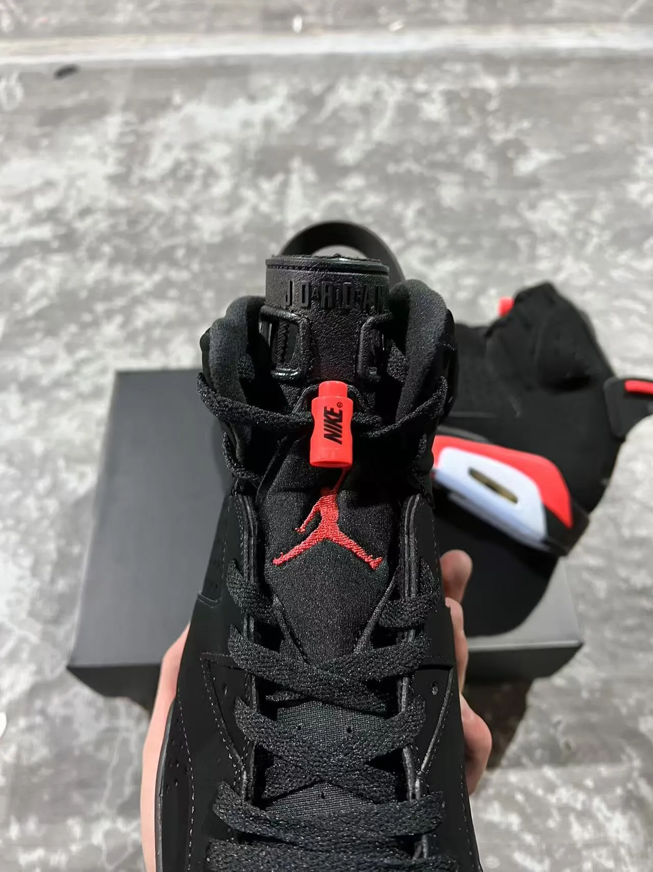Air Jordan 6 Black Red Ice Basketball Shoes 4