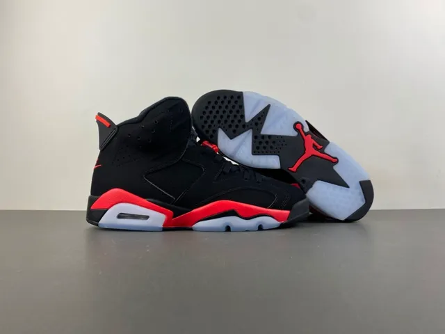 Chaussures de basketball Air Jordan 6 noir rouge blanc 12
