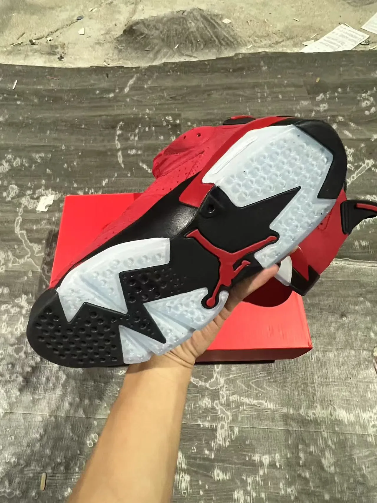 Air Jordan 6 Vermelho Preto Branco Tênis de Basquete 6
