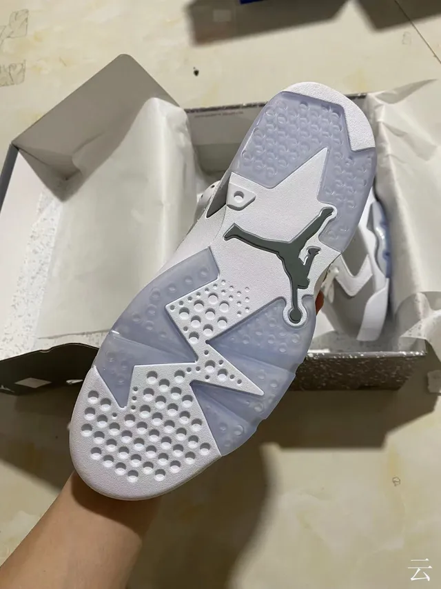 Air Jordan 6 White Gray Basketball Shoes 5