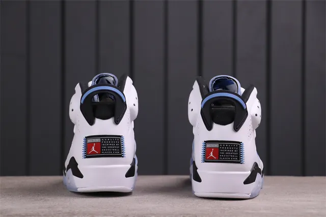 Zapatillas de baloncesto Air Jordan 6 blanco azul claro negro 4