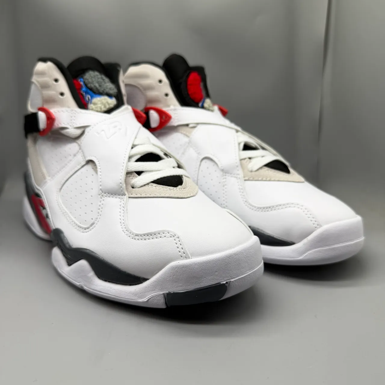 Air Jordan 8 White Red Black Basketball Shoes 6