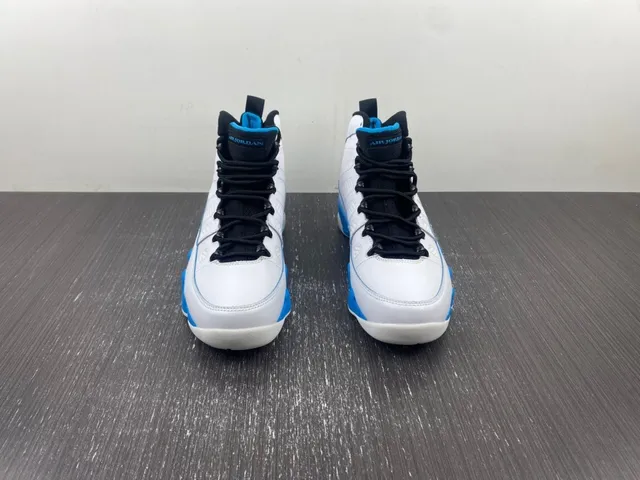 Air Jordan 9 White Blue Black Basketball Shoes 3