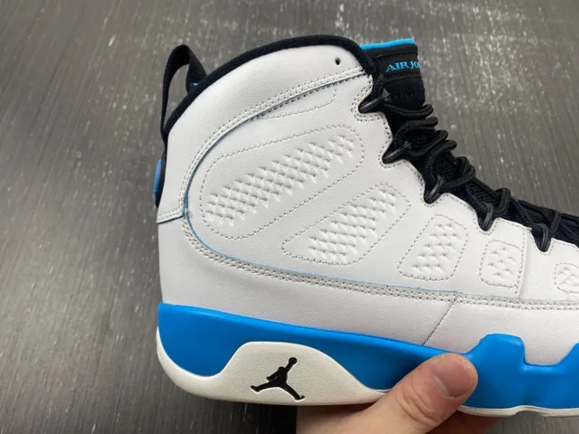 Air Jordan 9 White Blue Black Basketball Shoes 5