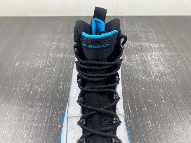 Air Jordan 9 White Blue Black Basketball Shoes 8