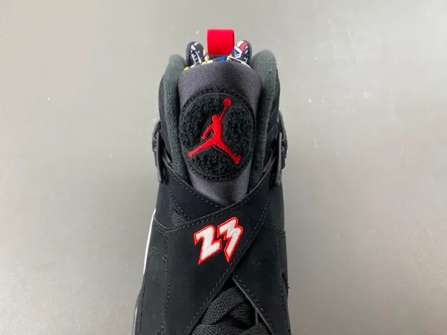 Air Jordan Tênis de Basquete Preto e Vermelho de Topo Alto com Tiras 6