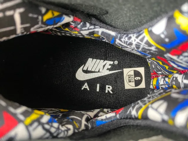 Air Jordan Tênis de Basquete Preto e Vermelho de Topo Alto com Tiras 7