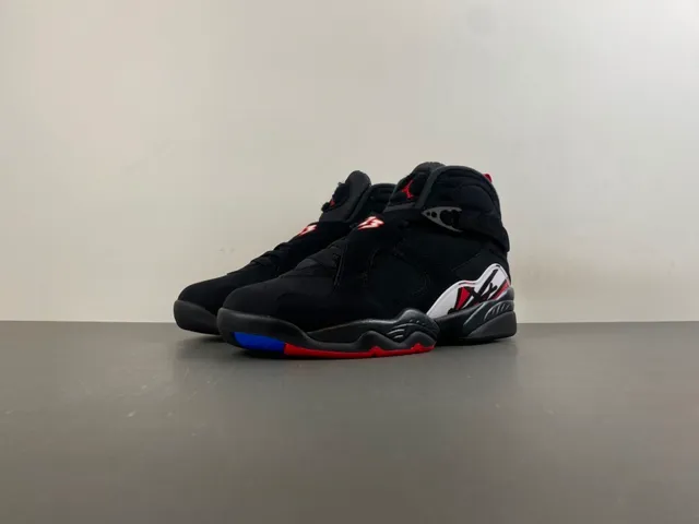 Air Jordan Tênis de Basquete Preto e Vermelho de Topo Alto com Tiras 10