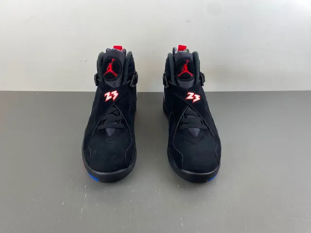 Air Jordan Tênis de Basquete Preto e Vermelho de Topo Alto com Tiras 11