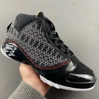 Air Jordan Black White High-Top Silhouette Woven Geometric Upper Basketball Shoes