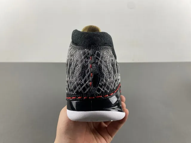 Air Jordan Black White High-Top Silhouette Woven Geometric Upper Basketball Shoes 4